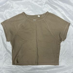 Beige Cropped Pacsun Baby Tee